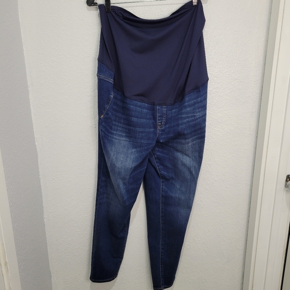 Madewell Maternity Over The Belly Skinny Jeans Danny Wash NWT Sz 34 - Picture 5 of 7